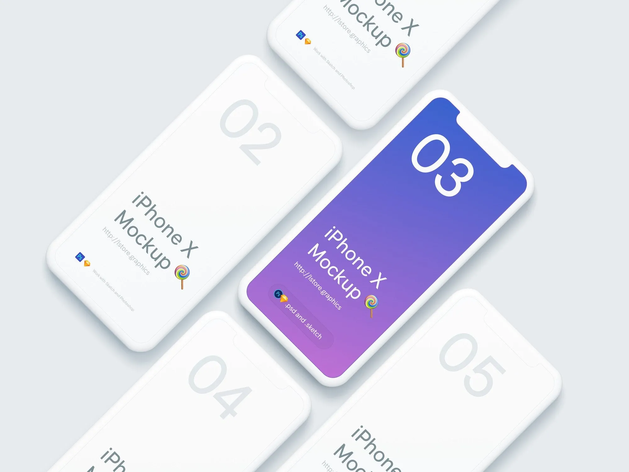 Free Simple iPhone X PSD Mockups