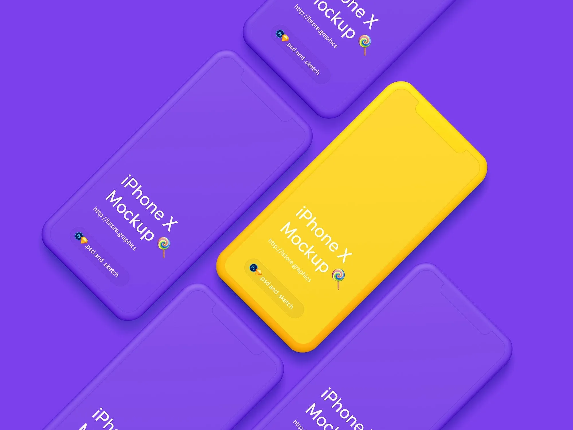 Free Simple iPhone X PSD Mockups