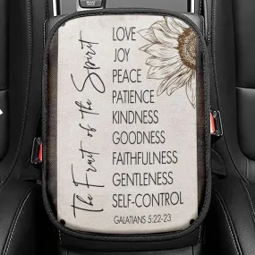 Fruit Of The Spirit Galatians 522 - 23 Seat Box Cover, Bible Verse Car Center Console Cover, Scripture Interior Car Accessories