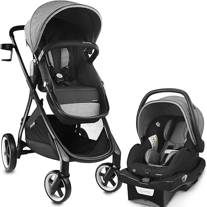 Gold Sensorsafe Shyft Smart Modular Travel System - Moonstone Grey