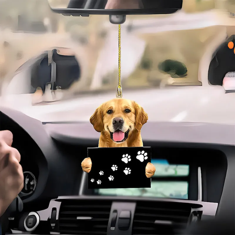 Golden Retriever Fly With Bubbles Car Hanging Ornament BC055