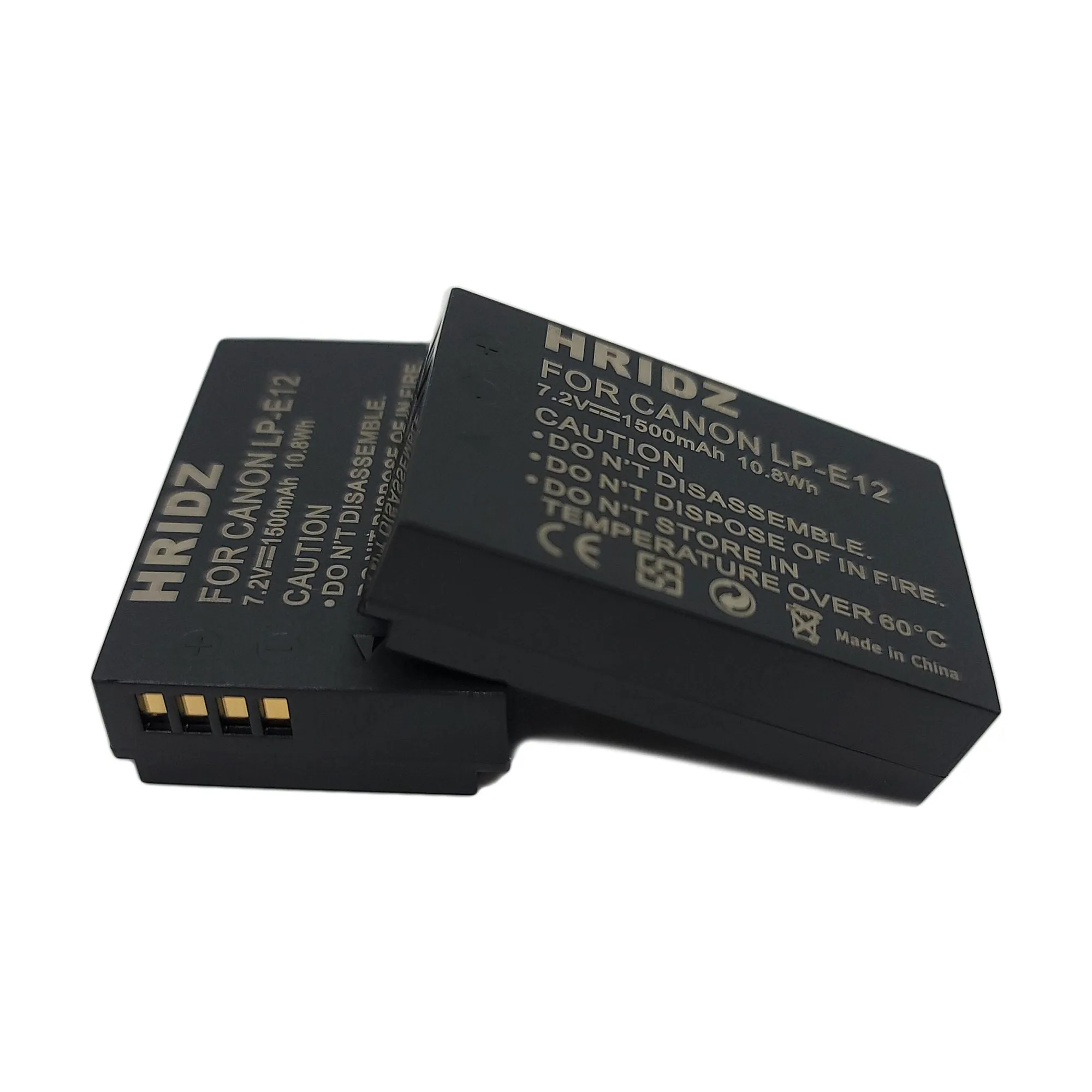 Hridz LP-E12 Battery for Canon LP-E12 EOS M M10 M50 M100 M200 SX70 SL1