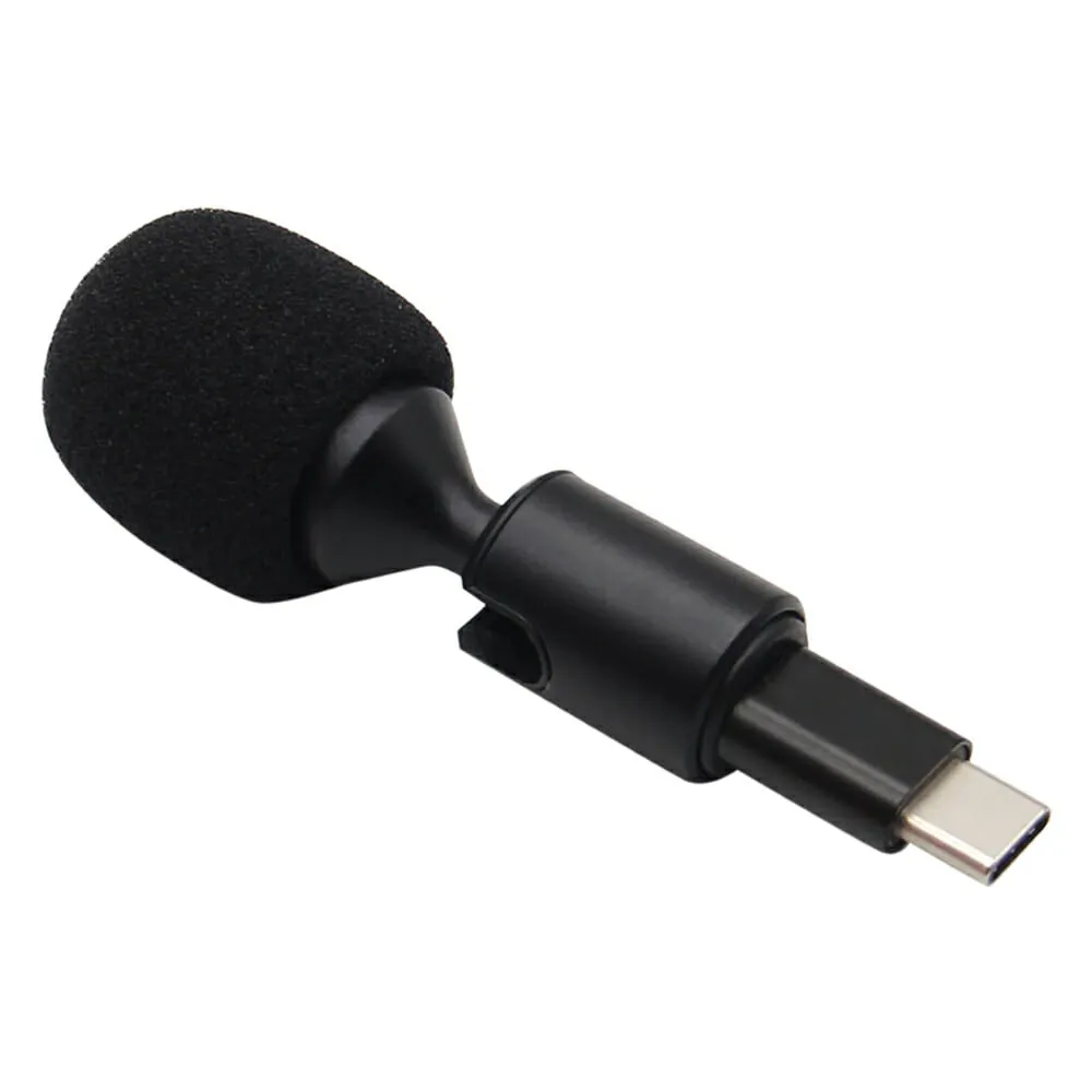 HRIDZ Portable Mini Microphone 3.5mm Stereo Type-C Flexural Bendable Mic