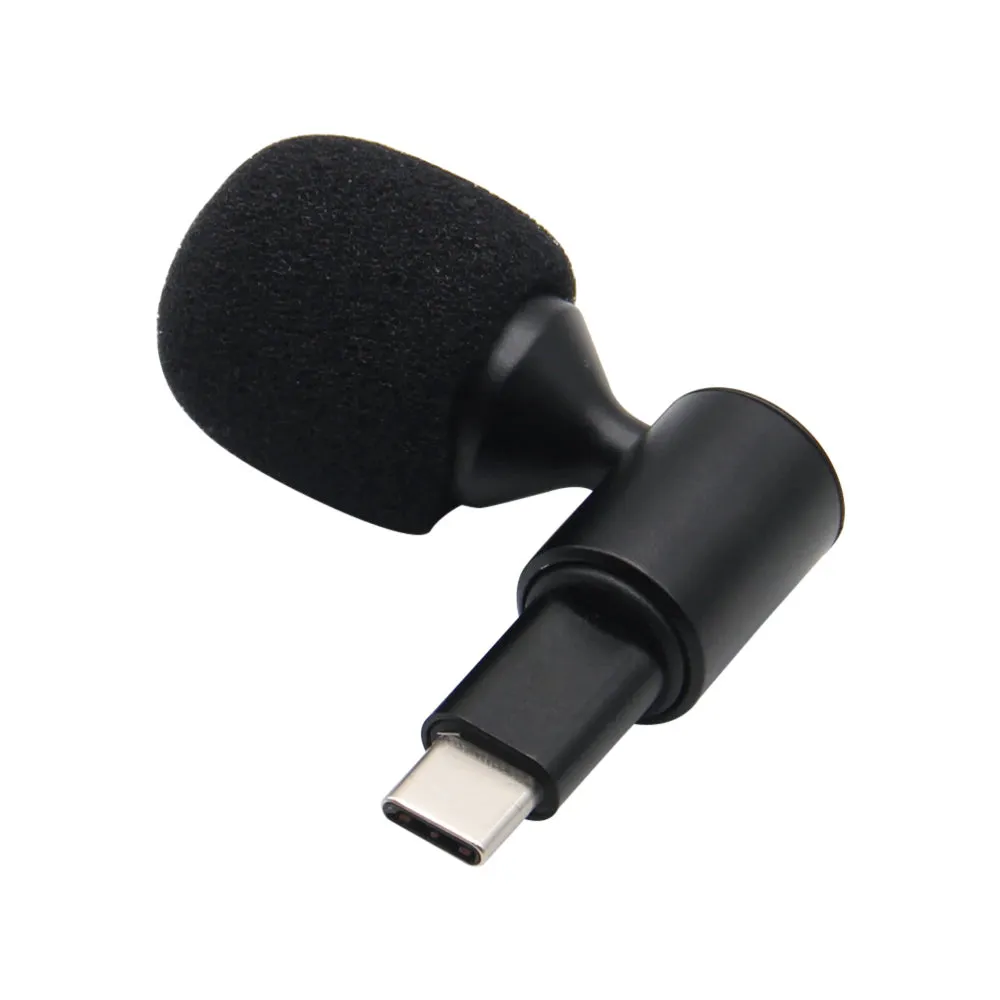 HRIDZ Portable Mini Microphone 3.5mm Stereo Type-C Flexural Bendable Mic