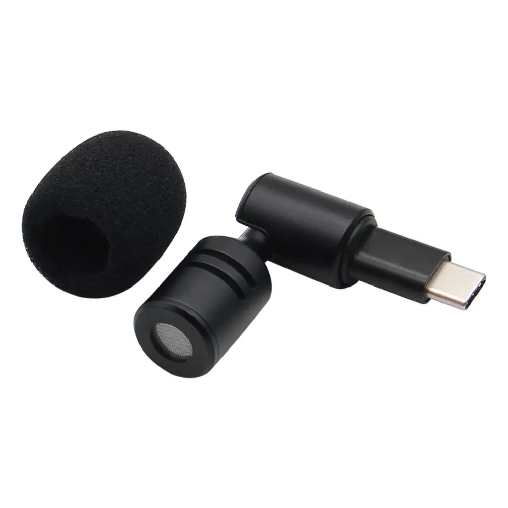 HRIDZ Portable Mini Microphone 3.5mm Stereo Type-C Flexural Bendable Mic