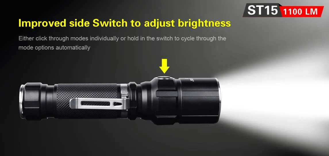 Klarus ST15 CREE XP-L HI V3 LED Flashlight 1100 Lumens