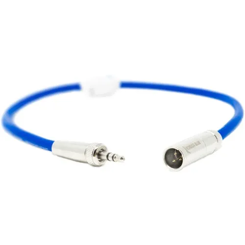 Kondor Blue Mini-XLR Male to Locking 3.5mm Stereo Cable for BMPCC 6K & 4K (Blue)