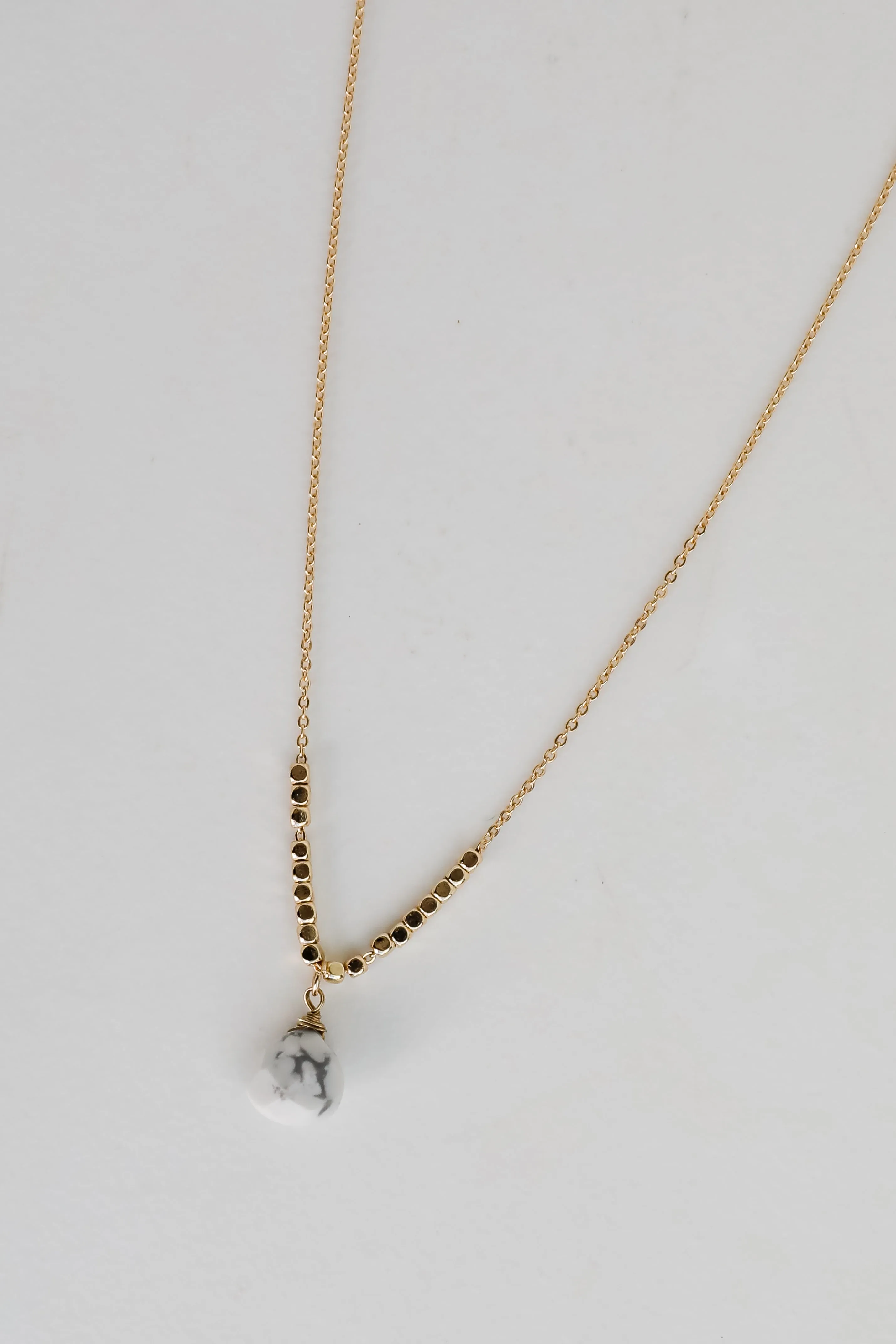 Kylie Gold Gemstone Charm Necklace