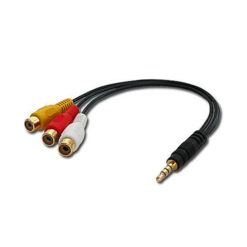 Lindy Video / Audio Adapter - Composite Video / Audio - 25 Cm