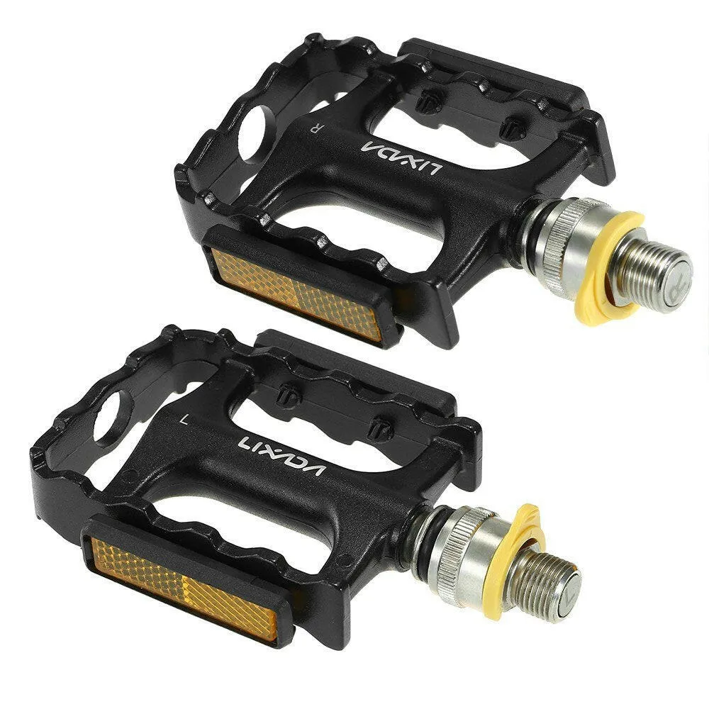 Lixada Bike Quick Release Pedals MTB Bike Bicycle Cycling Platform Pedal with Pedal Extender Adapter