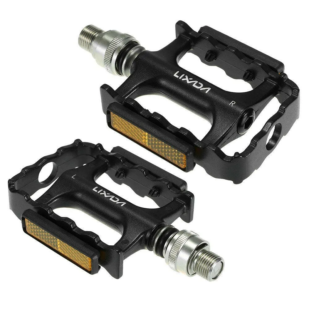 Lixada Bike Quick Release Pedals MTB Bike Bicycle Cycling Platform Pedal with Pedal Extender Adapter