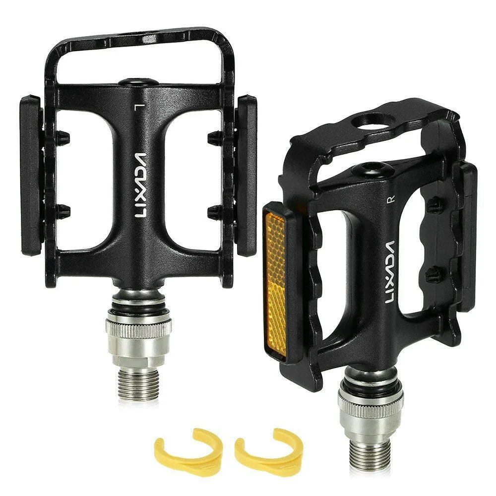 Lixada Bike Quick Release Pedals MTB Bike Bicycle Cycling Platform Pedal with Pedal Extender Adapter