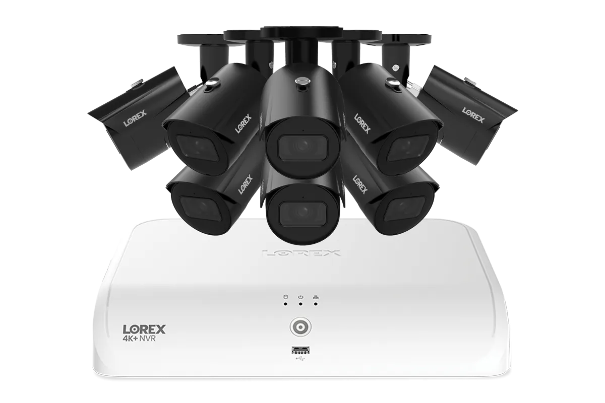 Lorex Fusion Series 4K 16 Channel (8 Wired   8 Fusion Wi-Fi) 2TB Wired System with A4 Wired 2K IP Bullet Cameras