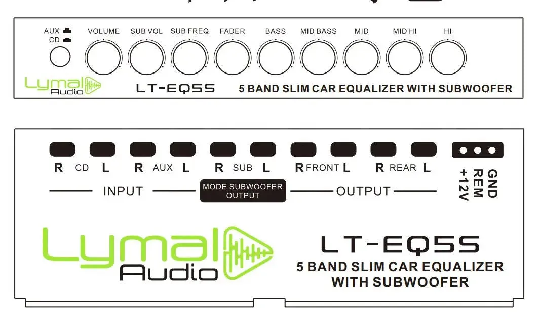 LT-EQ5S 5 Band 9 Volt Car Audio Graphic Equalizer-Car Audio Equalizer