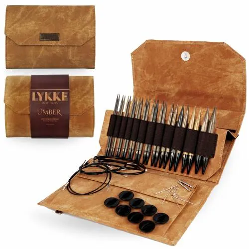 Lykke Umber 5" Interchangeable Circular Needle Set | With Carrying Case