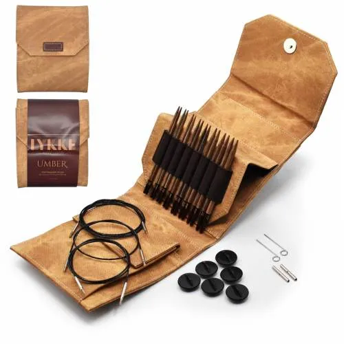 Lykke Umber 5" Interchangeable Circular Needle Set | With Carrying Case