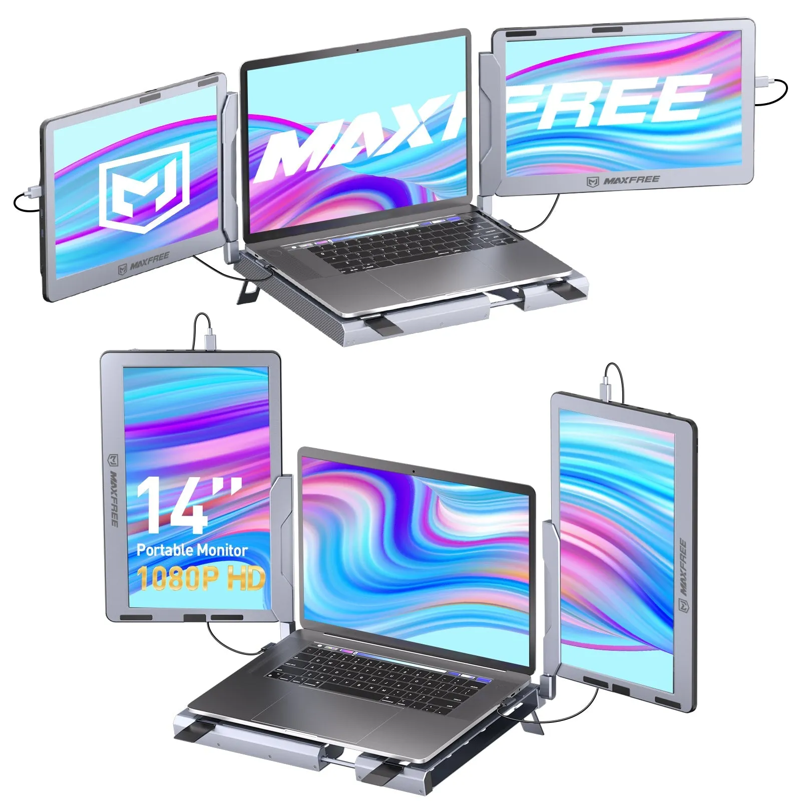 Maxfree F2 14" Refurbished Triple Laptop Screen Extender