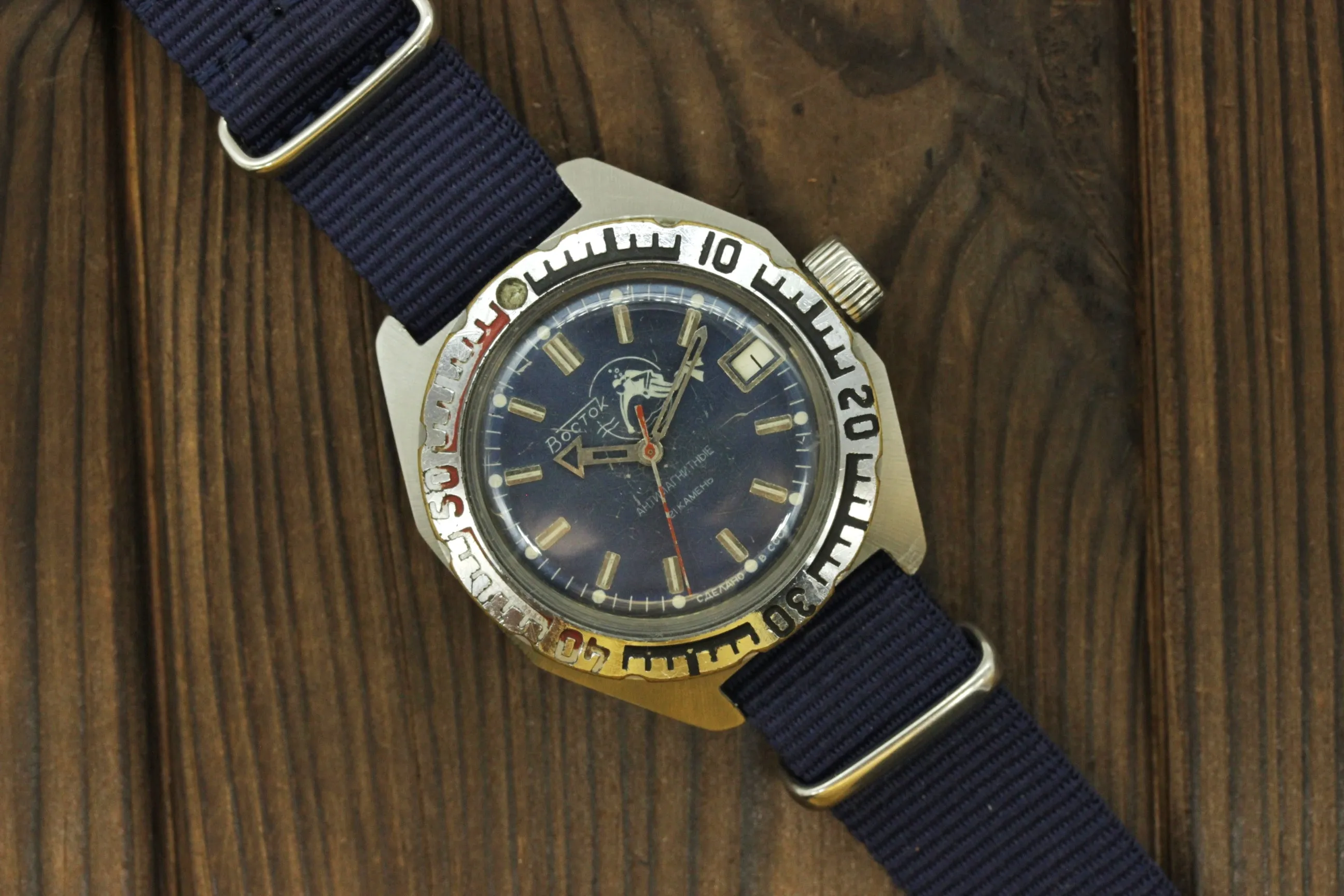 Military Vostok Amphibian men's diver's watch