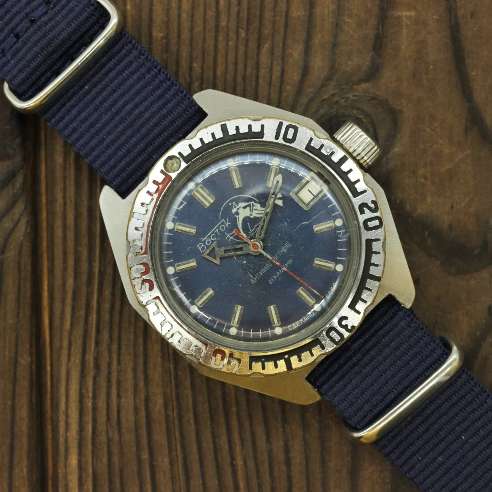 Military Vostok Amphibian men's diver's watch