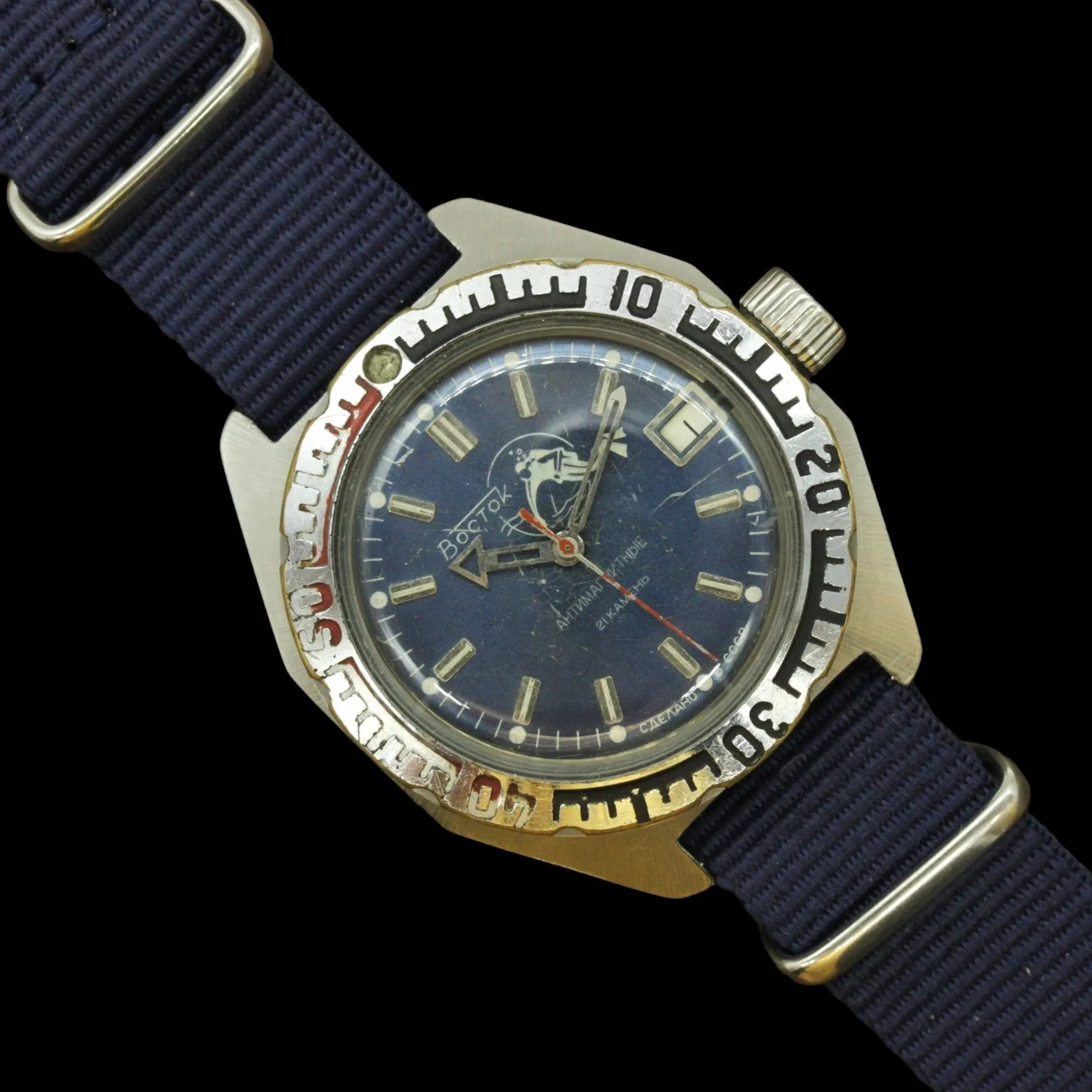 Military Vostok Amphibian men's diver's watch