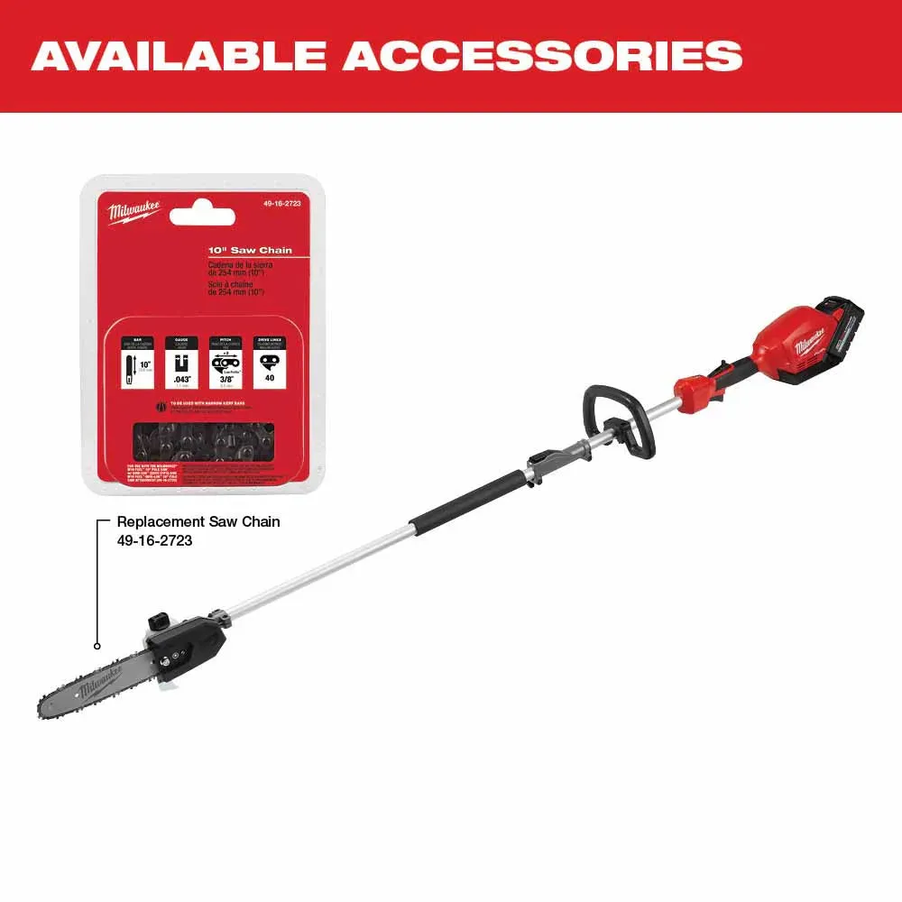 Milwaukee 10" Pole Saw Kit w/ Quik-Lok Attachment Capability