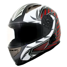 Milwaukee Helmets H520 Titanium and Red Chit-Chat Black Full Face