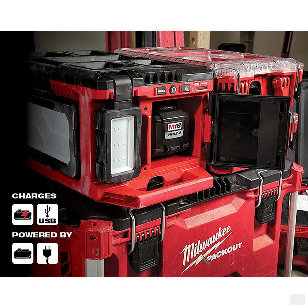 MILWAUKEE M18 18 Volt Lithium-Ion Cordless PACKOUT Light/Charger - Tool Only [2357-20]