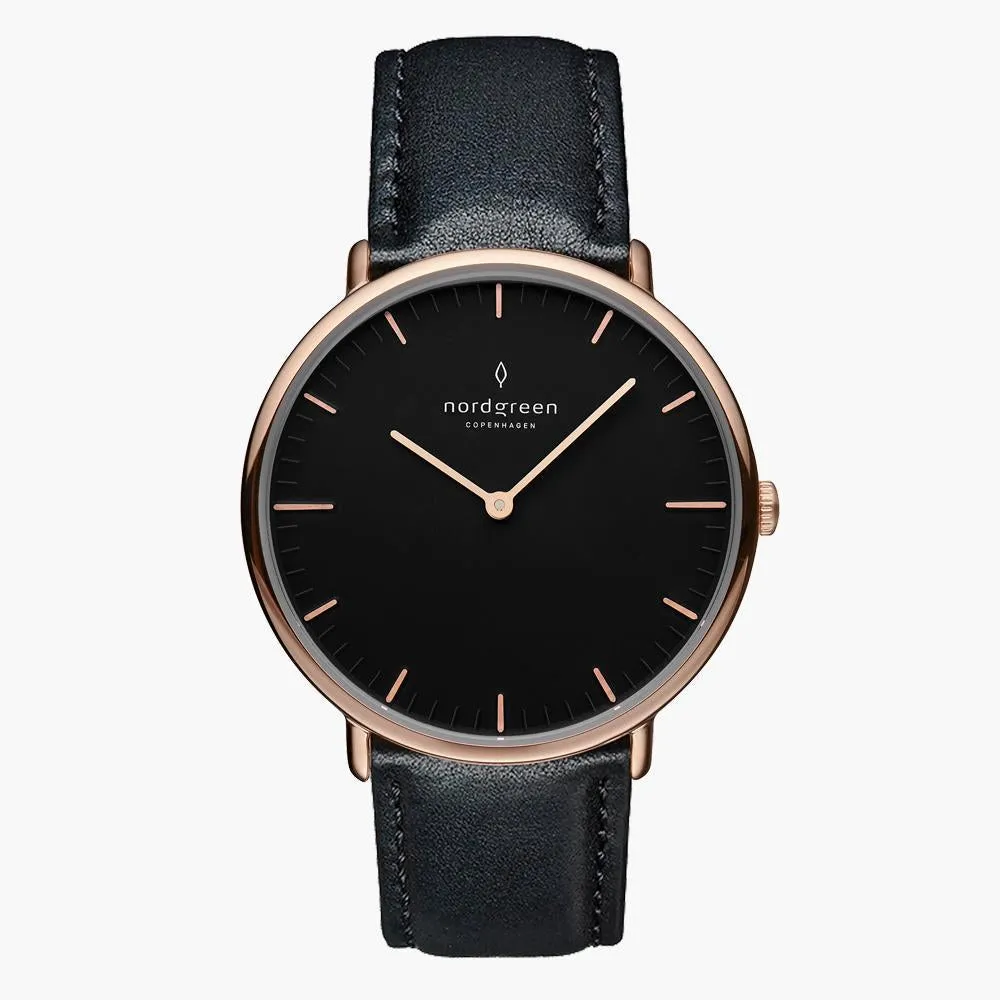 Native | Black Dial - Black Vegan Leather