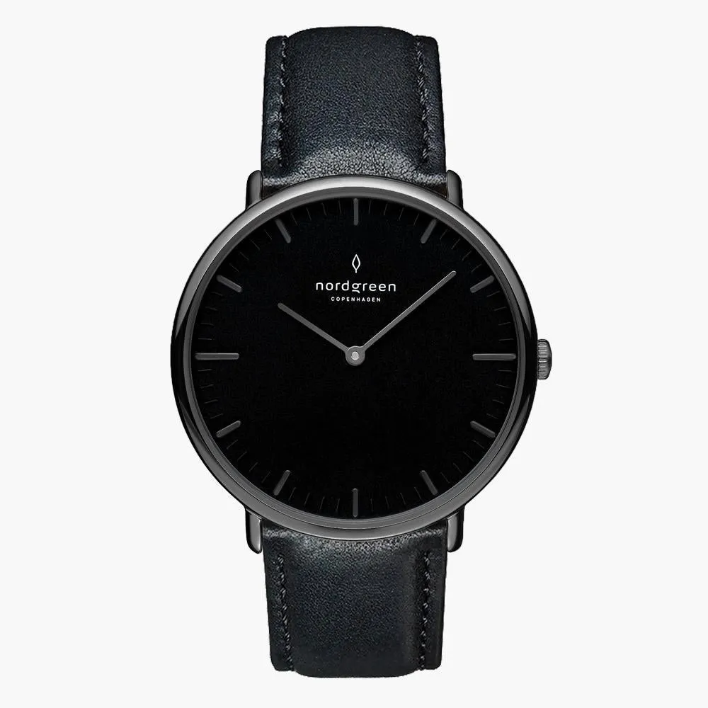 Native | Black Dial - Black Vegan Leather