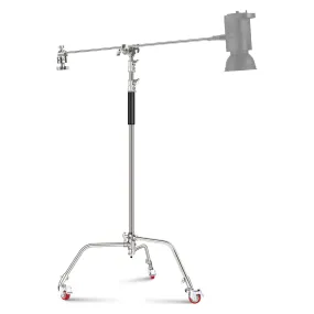 NEEWER Pro 330cm Stainless Steel C Stand with Boom Arm