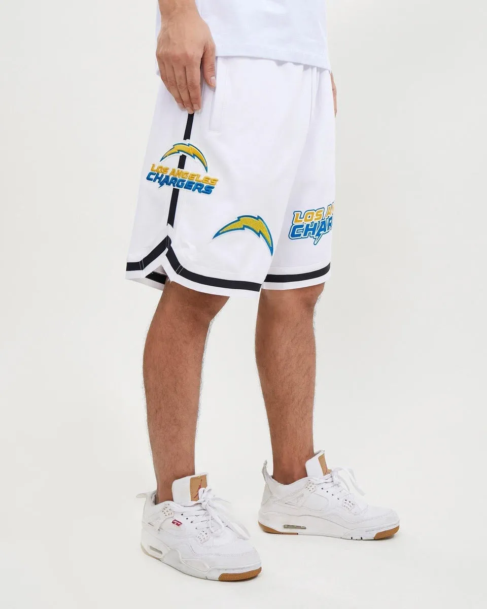 NFL LOS ANGELES CHARGERS CLASSIC CHENILLE MEN'S SHORT (WHITE)