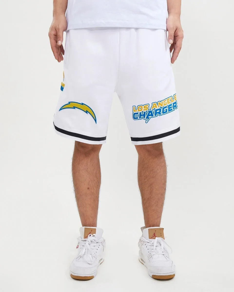 NFL LOS ANGELES CHARGERS CLASSIC CHENILLE MEN'S SHORT (WHITE)