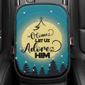 O Come Let Us Adore Him Christmas Tree Seat Box Cover, Bible Verse Car Center Console Cover, Scripture Interior Car Accessories