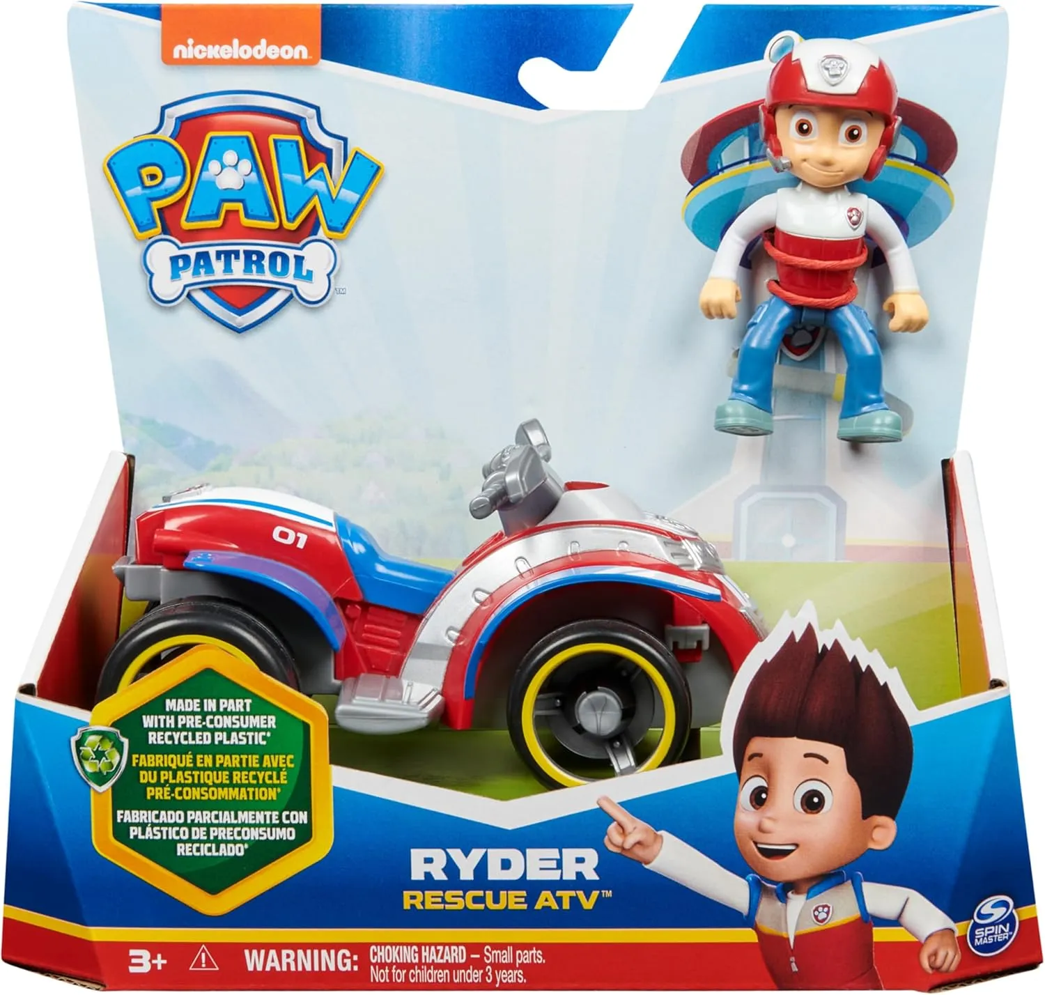 PAW Patrol Ryder ATV, Toy Vehicle with Action Figure, for Age 3 and Up