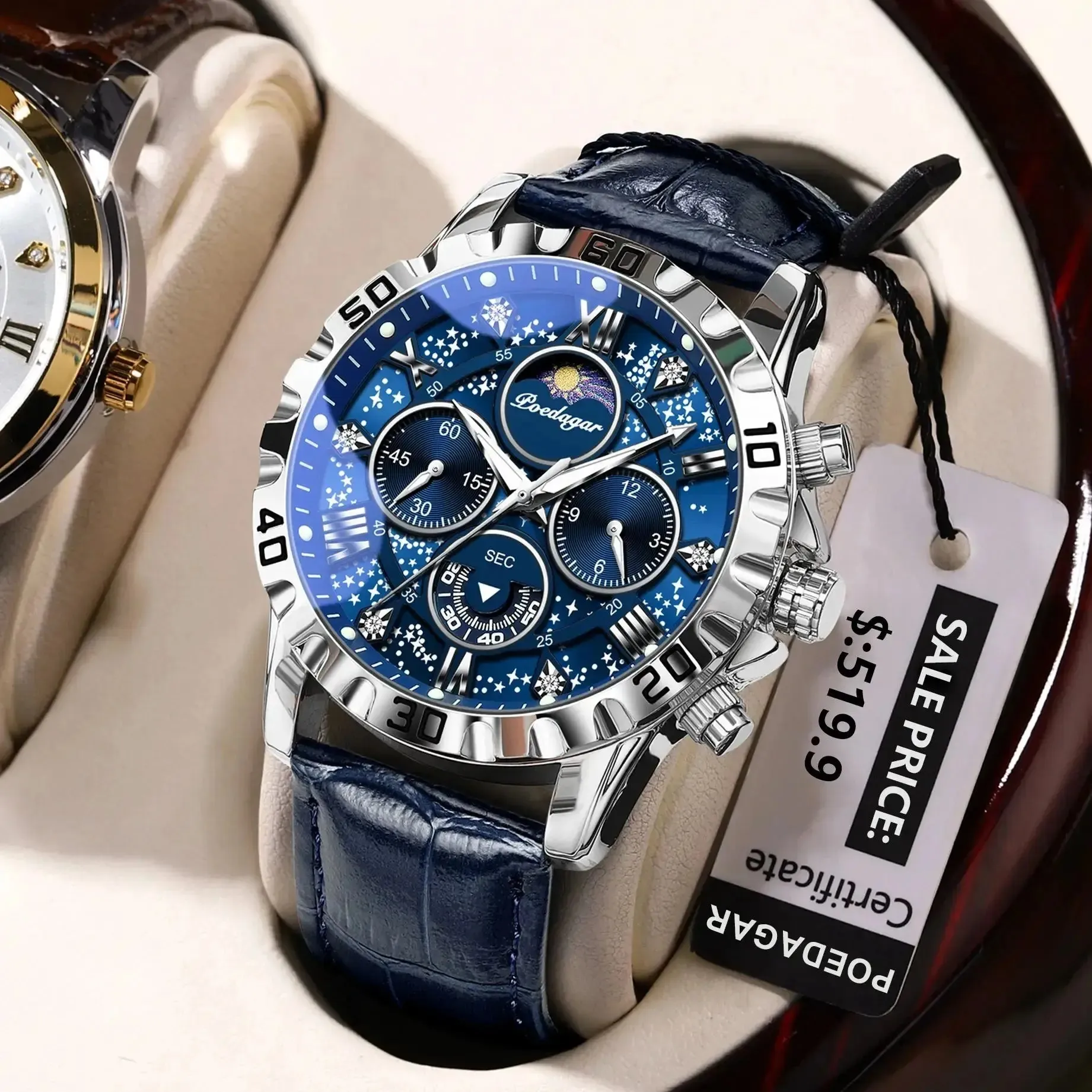 POEDAGAR Luxury Men's Watch