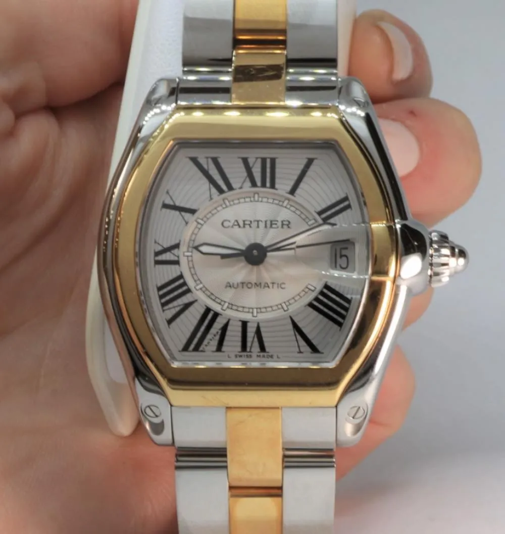 Pre-Owned Cartier Roadster Large on Bracelet Steel & 18K Yellow Watch