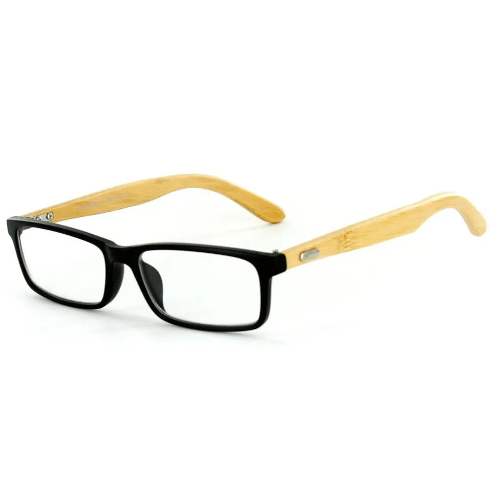 "Zen Temple" Eco-Chic Reading Glasses with Natural Bamboo Temples