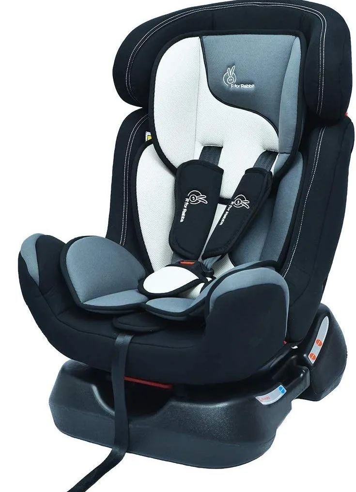 R for Rabbit Convertible Baby Car Seat Jack N Jill Grand- Black Multicolor