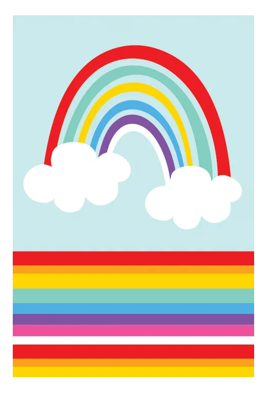 Rainbow And Clouds Smart Cloth