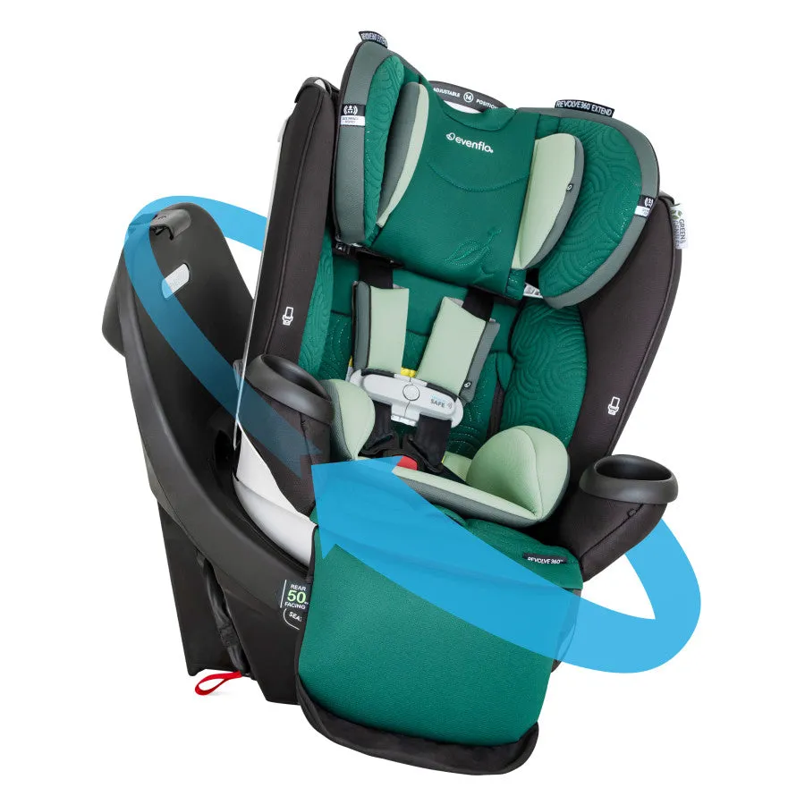 Revolve360 Extend All-in-One Rotational Car Seat with Green & Gentle Fabric