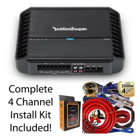 Rockford Fosgate P400X4 400W Punch Series 4-Channel Stereo Class AB Car Power Amplifier   4 Channel Amp Kit