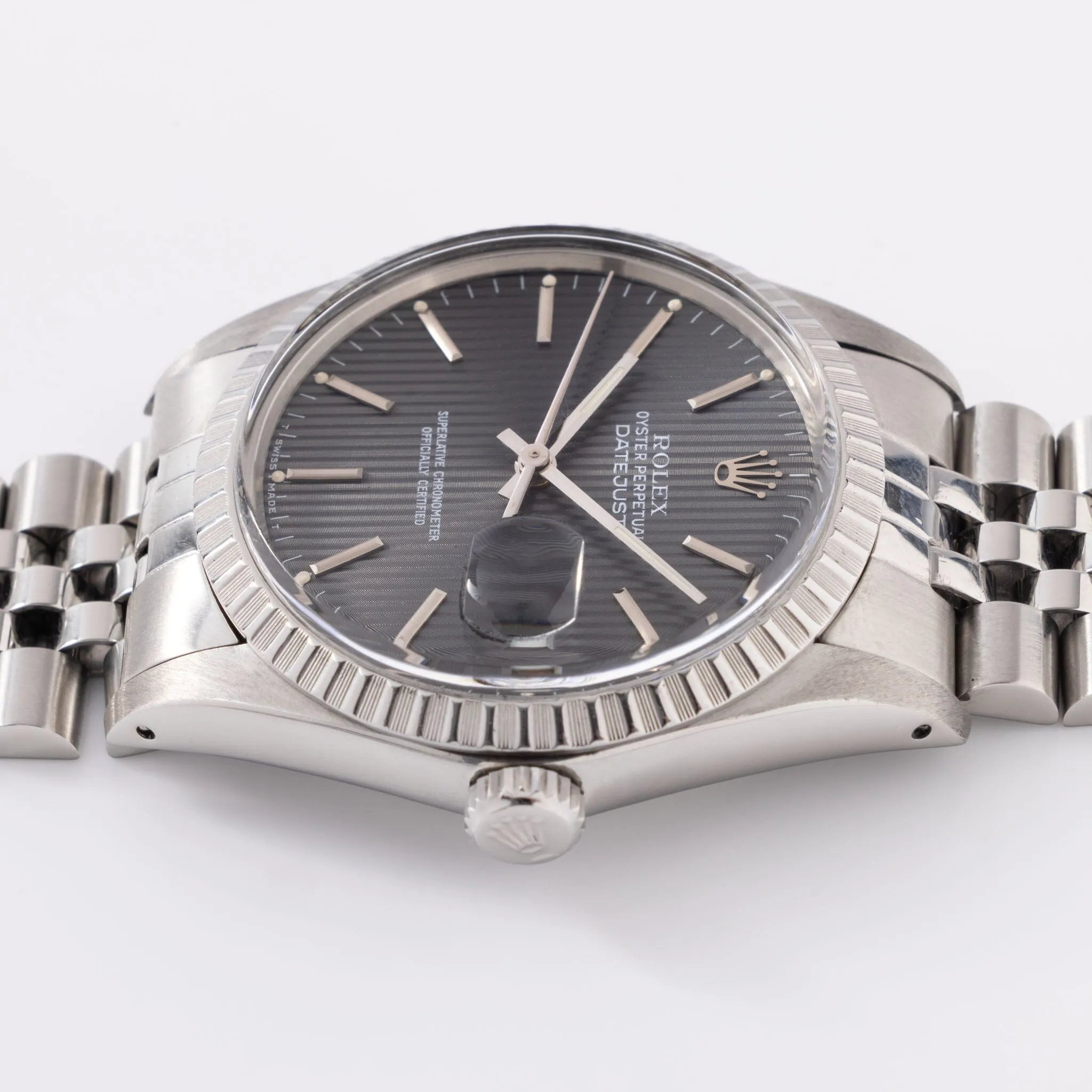 Rolex Datejust Grey Tapestry dial ref 16030