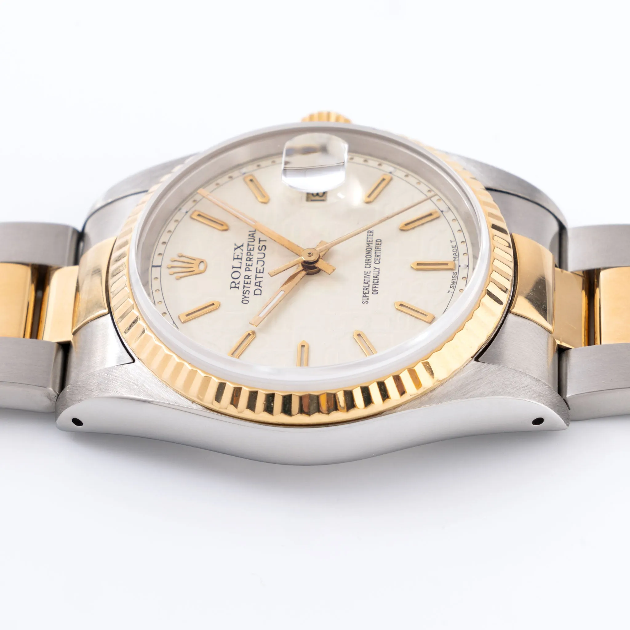 Rolex Datejust Steel and Gold Cream Computer Dial Ref. 16233