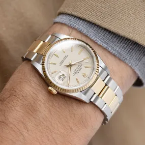 Rolex Datejust Steel and Gold Cream Computer Dial Ref. 16233