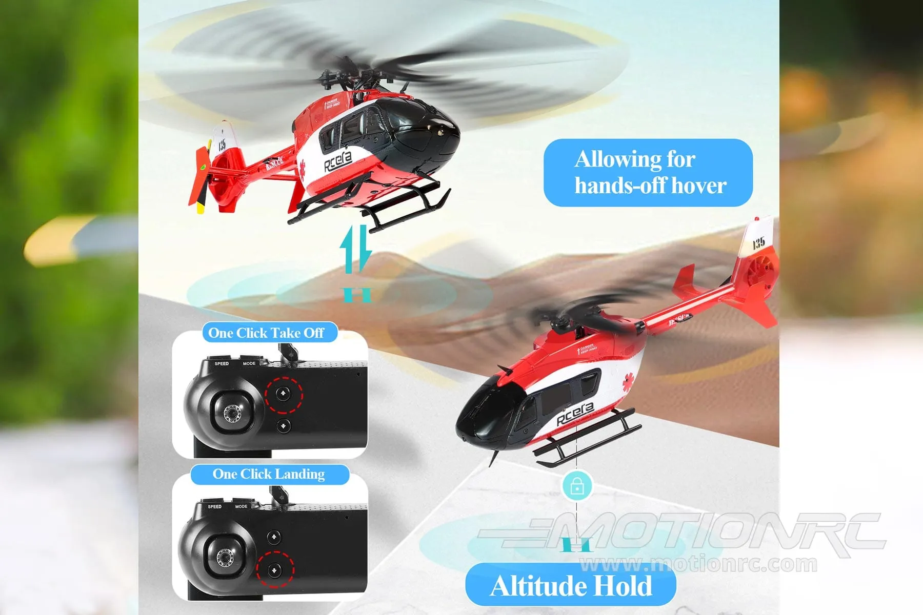 RotorScale EC135 100 Size Gyro Stabilized Helicopter - RTF