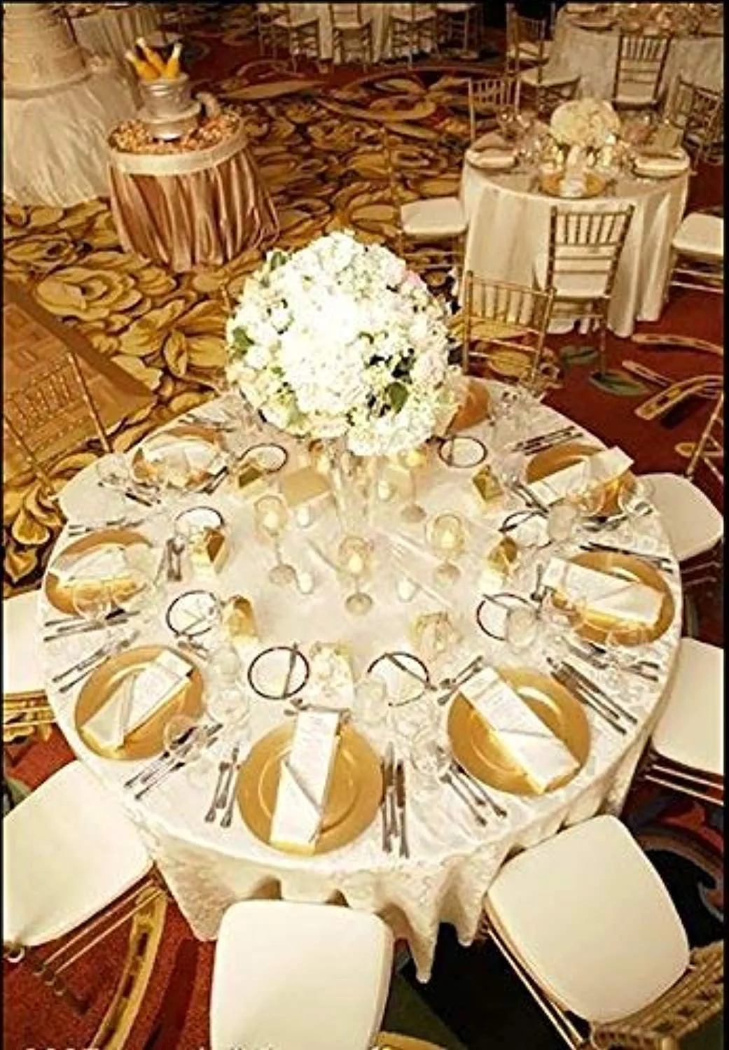 Round Charger Dinner Plates, Gold 13 inch, Set of 12 Perfect for Christmas