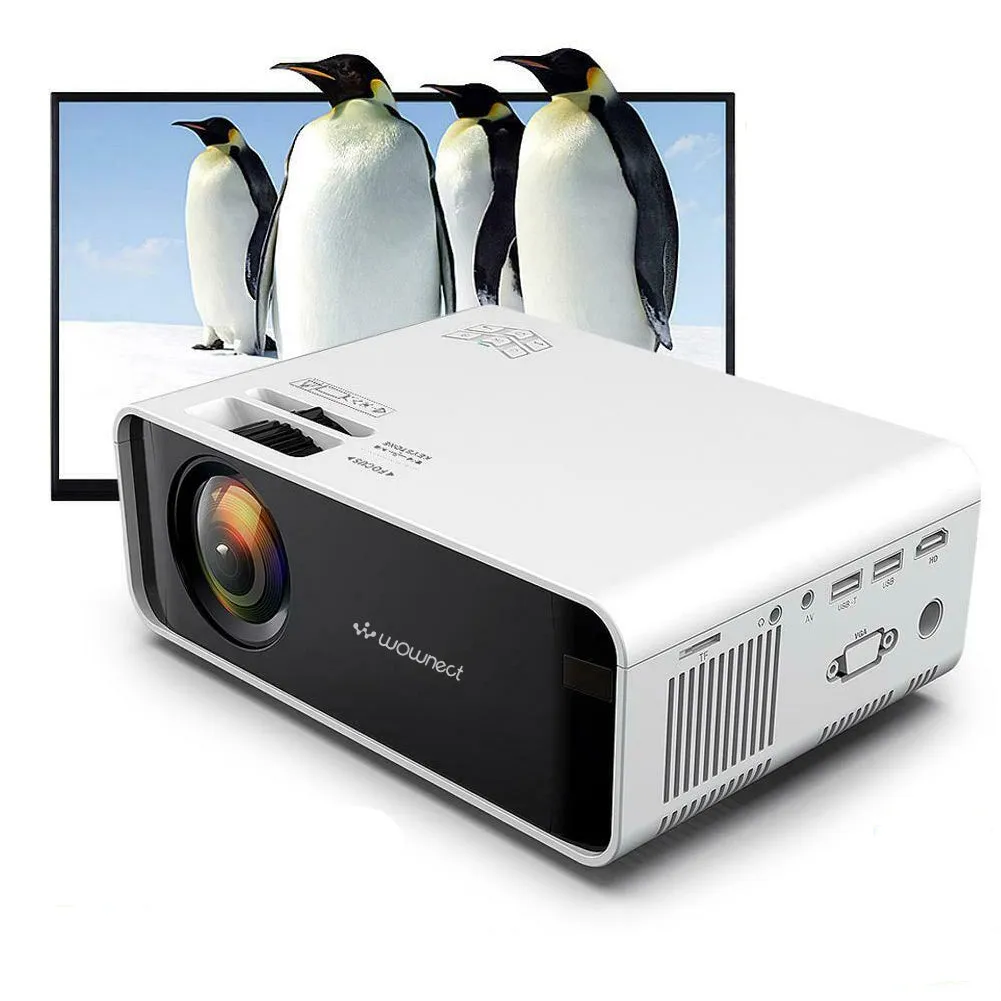 Smart Mobile Mirroring Mini Projector 1080P 1500 Lumens W80 Projector with Miracast or Wireless Mobile Screening