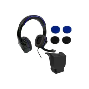 Sparkfox Playstation 4 Headset|High-Capacity Battery|3M Braided Cable|Thumb Grip Core Gamer Combo