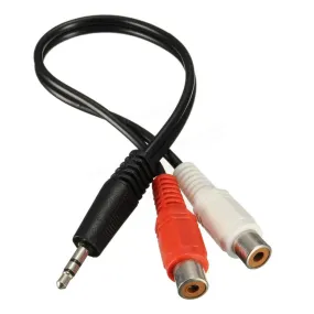 STEREO MALE TO 2 X RCA FEMALE