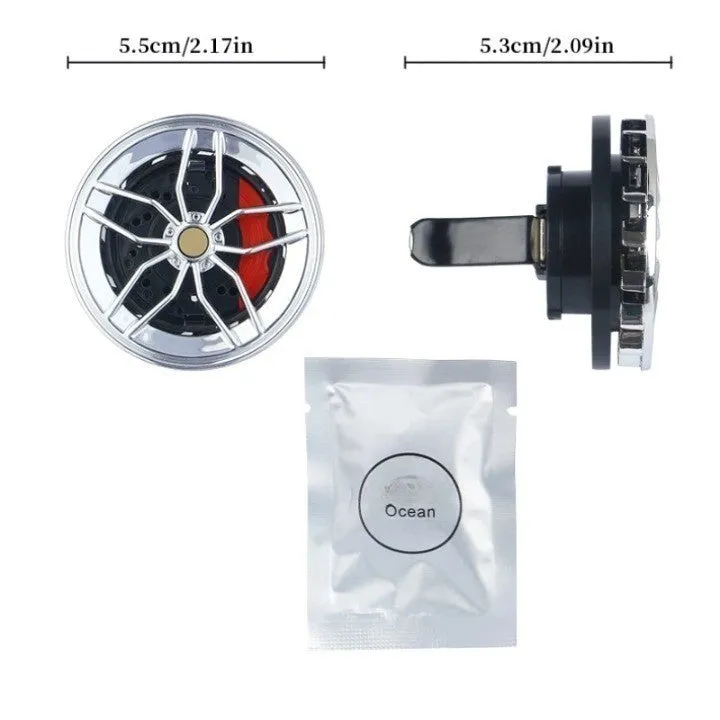 Stylish Wheel Air Vent Rotatable Aromatherapy Car Air Freshener